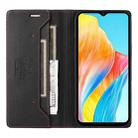 For OPPO A38 4G / A18 GQUTROBE G01 RFID Anti-theft Leather Phone Case(Black) - 3