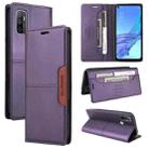 For OPPO A53 / A53s GQUTROBE G01 RFID Anti-theft Leather Phone Case(Purple) - 1
