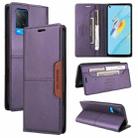 For OPPO A54 4G / A16 GQUTROBE G01 RFID Anti-theft Leather Phone Case(Purple) - 1