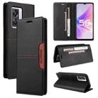 For OPPO A57 5G / A77 5G GQUTROBE G01 RFID Anti-theft Leather Phone Case(Black) - 1