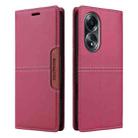 For OPPO A58 4G GQUTROBE G01 RFID Anti-theft Leather Phone Case(Red) - 2
