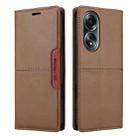 For OPPO A58 4G GQUTROBE G01 RFID Anti-theft Leather Phone Case(Brown) - 2