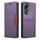 For OPPO A58 4G GQUTROBE G01 RFID Anti-theft Leather Phone Case(Purple) - 2