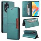 For OPPO A58 4G GQUTROBE G01 RFID Anti-theft Leather Phone Case(Green) - 1