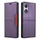 For OPPO A58 5G GQUTROBE G01 RFID Anti-theft Leather Phone Case(Purple) - 2