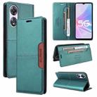 For OPPO A58 5G GQUTROBE G01 RFID Anti-theft Leather Phone Case(Green) - 1