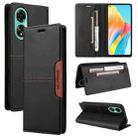 For OPPO A78 4G GQUTROBE G01 RFID Anti-theft Leather Phone Case(Black) - 1