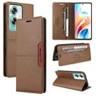 For OPPO A79 5G GQUTROBE G01 RFID Anti-theft Leather Phone Case(Brown) - 1