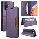 For OPPO A94 / Reno6 Z GQUTROBE G01 RFID Anti-theft Leather Phone Case(Purple) - 1