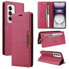 For OPPO Reno12 5G Global GQUTROBE G01 RFID Anti-theft Leather Phone Case(Red) - 1