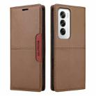 For OPPO Reno12 5G Global GQUTROBE G01 RFID Anti-theft Leather Phone Case(Brown) - 2