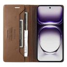 For OPPO Reno12 5G Global GQUTROBE G01 RFID Anti-theft Leather Phone Case(Brown) - 3