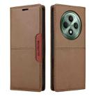For OPPO Reno12 F 5G GQUTROBE G01 RFID Anti-theft Leather Phone Case(Brown) - 2