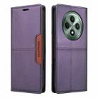 For OPPO Reno12 F 5G GQUTROBE G01 RFID Anti-theft Leather Phone Case(Purple) - 2