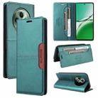 For OPPO Reno12 F 5G GQUTROBE G01 RFID Anti-theft Leather Phone Case(Green) - 1
