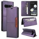 For Google Pixel 7 Pro GQUTROBE G01 RFID Anti-theft Leather Phone Case(Purple) - 1