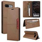 For Google Pixel 7a GQUTROBE G01 RFID Anti-theft Leather Phone Case(Brown) - 1