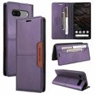 For Google Pixel 7a GQUTROBE G01 RFID Anti-theft Leather Phone Case(Purple) - 1