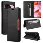 For Google Pixel 9 / 9 Pro GQUTROBE G01 RFID Anti-theft Leather Phone Case(Black) - 1