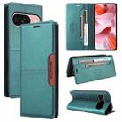 For Google Pixel 9 / 9 Pro GQUTROBE G01 RFID Anti-theft Leather Phone Case(Green) - 1