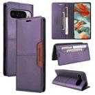 For Google Pixel 9 Pro XL GQUTROBE G01 RFID Anti-theft Leather Phone Case(Purple) - 1