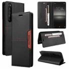 For Sony Xperia 1 II GQUTROBE G01 RFID Anti-theft Leather Phone Case(Black) - 1