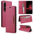 For Sony Xperia 1 III GQUTROBE G01 RFID Anti-theft Leather Phone Case(Red) - 1