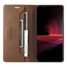 For Sony Xperia 1 III GQUTROBE G01 RFID Anti-theft Leather Phone Case(Brown) - 3