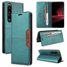 For Sony Xperia 1 III GQUTROBE G01 RFID Anti-theft Leather Phone Case(Green) - 1