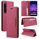 For Sony Xperia 1 IV GQUTROBE G01 RFID Anti-theft Leather Phone Case(Red) - 1