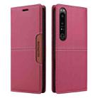 For Sony Xperia 1 IV GQUTROBE G01 RFID Anti-theft Leather Phone Case(Red) - 2