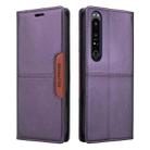 For Sony Xperia 1 IV GQUTROBE G01 RFID Anti-theft Leather Phone Case(Purple) - 2