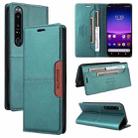 For Sony Xperia 1 IV GQUTROBE G01 RFID Anti-theft Leather Phone Case(Green) - 1