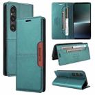 For Sony Xperia 1 V GQUTROBE G01 RFID Anti-theft Leather Phone Case(Green) - 1