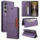 For Sony Xperia 1 VI GQUTROBE G01 RFID Anti-theft Leather Phone Case(Purple) - 1