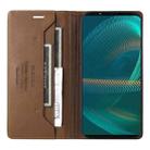 For Sony Xperia 5 III GQUTROBE G01 RFID Anti-theft Leather Phone Case(Brown) - 3