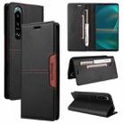 For Sony Xperia 5 III GQUTROBE G01 RFID Anti-theft Leather Phone Case(Black) - 1