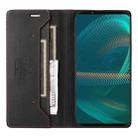 For Sony Xperia 5 III GQUTROBE G01 RFID Anti-theft Leather Phone Case(Black) - 3