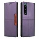 For Sony Xperia 5 III GQUTROBE G01 RFID Anti-theft Leather Phone Case(Purple) - 2