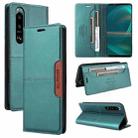 For Sony Xperia 5 III GQUTROBE G01 RFID Anti-theft Leather Phone Case(Green) - 1