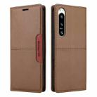 For Sony Xperia 5 IV GQUTROBE G01 RFID Anti-theft Leather Phone Case(Brown) - 2