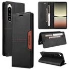 For Sony Xperia 5 IV GQUTROBE G01 RFID Anti-theft Leather Phone Case(Black) - 1