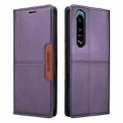 For Sony Xperia 5 IV GQUTROBE G01 RFID Anti-theft Leather Phone Case(Purple) - 2