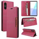 For Sony Xperia 5 VI GQUTROBE G01 RFID Anti-theft Leather Phone Case(Red) - 1