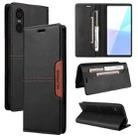 For Sony Xperia 5 VI GQUTROBE G01 RFID Anti-theft Leather Phone Case(Black) - 1