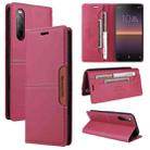 For Sony Xperia 10 II GQUTROBE G01 RFID Anti-theft Leather Phone Case(Red) - 1