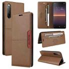 For Sony Xperia 10 II GQUTROBE G01 RFID Anti-theft Leather Phone Case(Brown) - 1