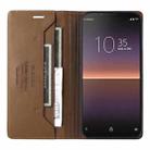 For Sony Xperia 10 II GQUTROBE G01 RFID Anti-theft Leather Phone Case(Brown) - 3