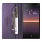 For Sony Xperia 10 II GQUTROBE G01 RFID Anti-theft Leather Phone Case(Purple) - 3