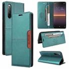 For Sony Xperia 10 II GQUTROBE G01 RFID Anti-theft Leather Phone Case(Green) - 1